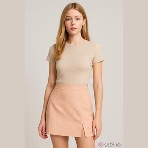 NWT House of Harlow 1960 Pink Animal Print Mini Skirt Women's XS